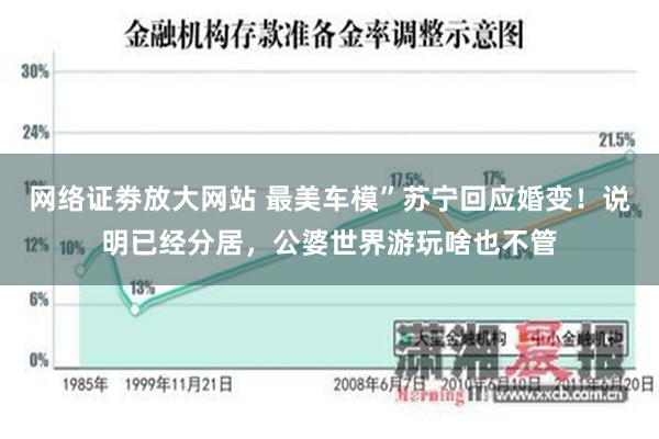 网络证劵放大网站 最美车模”苏宁回应婚变！说明已经分居，公婆世界游玩啥也不管