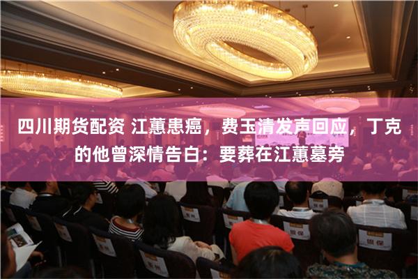 四川期货配资 江蕙患癌，费玉清发声回应，丁克的他曾深情告白：要葬在江蕙墓旁