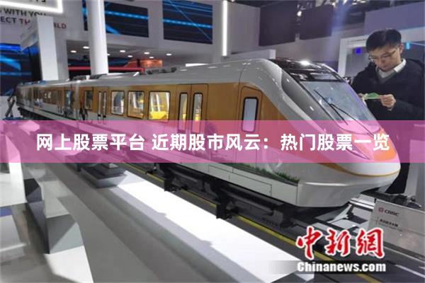 网上股票平台 近期股市风云：热门股票一览