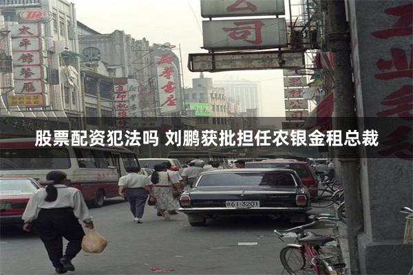 股票配资犯法吗 刘鹏获批担任农银金租总裁
