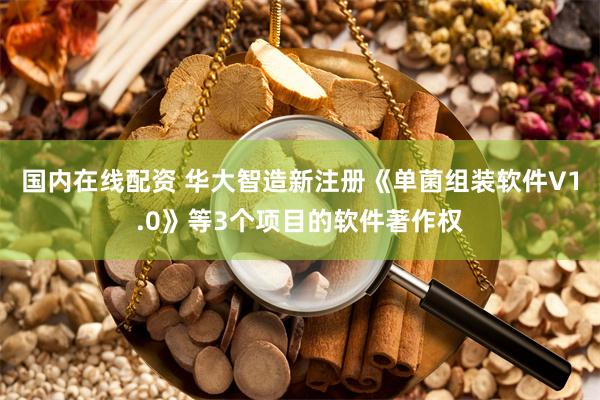 国内在线配资 华大智造新注册《单菌组装软件V1.0》等3个项目的软件著作权