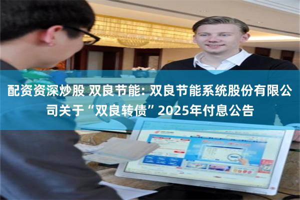 配资资深炒股 双良节能: 双良节能系统股份有限公司关于“双良转债”2025年付息公告