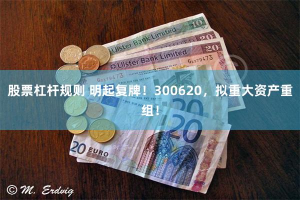 股票杠杆规则 明起复牌！300620，拟重大资产重组！